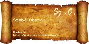 Szabó Oberon névjegykártya